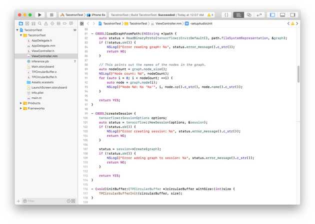 Tacotron Xcode